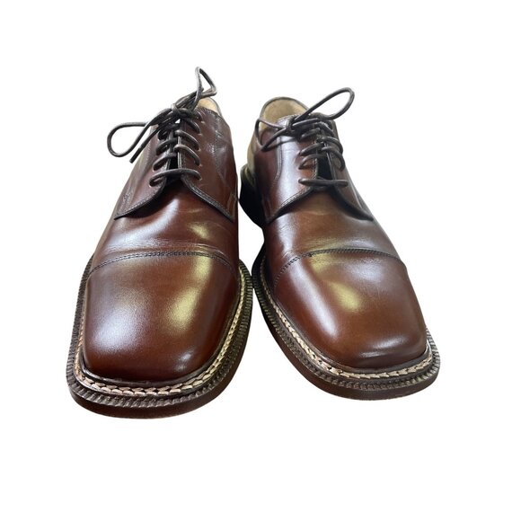 Vito Rufolo Mens Brown Leather Oxford Dress Shoes Size 11D SKU 8623 main image 6